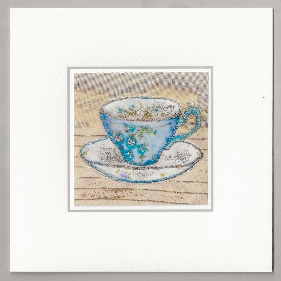 China Tea cup, handmade card