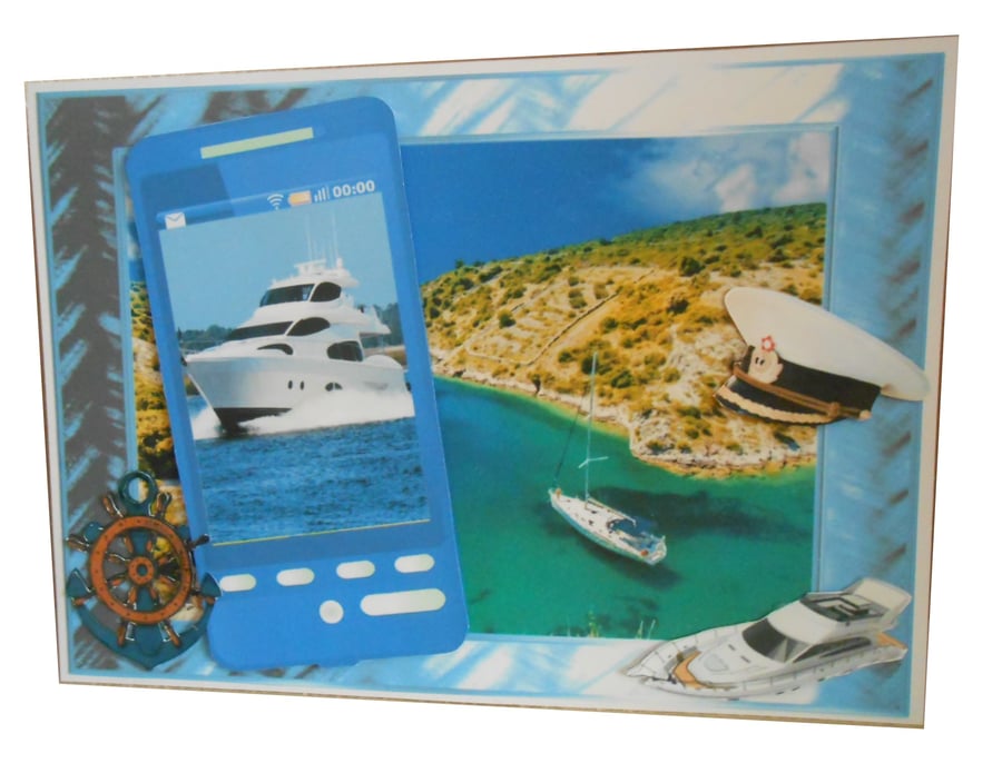 Yachting Phone Card Personalised 3D