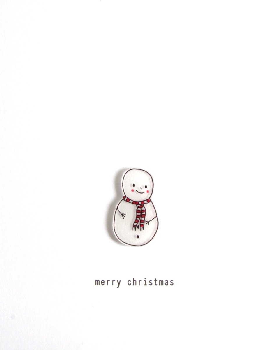 SALE - christmas card - snowman