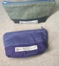 100% Wool Tweed Patchwork Pouches, lined with Zips. Various colours and designs