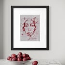 Whisper- Original Artwork - Artist Study Sketch - Art - Drawing - Portrait 