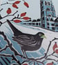 On winter's day - linoprint - Image 6