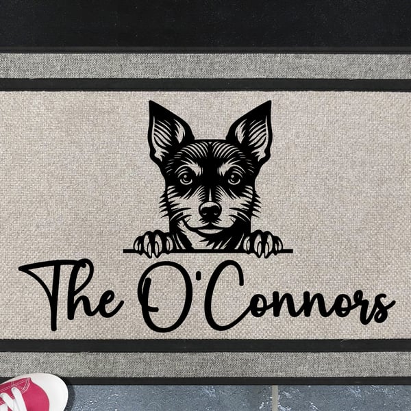 Rat Terrier Door Mat - Personalised All Weather Doormat - 45x70cm 