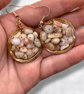 Copper Geode Peruvian Opal Earrings - Free Postage - Image 2