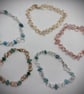 Silver wire and semin-precious stone Infinity bracelets - multiple options - Image 2