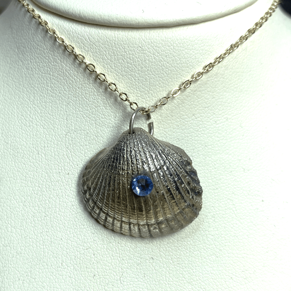 Cockle shell pendant, Silver and Copper electroform 457