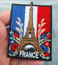 Paris Eiffel Tower Embroidered Patch Iron On Sew On Badge Vacation Keepsake