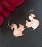 Squirrel earrings in copper - Image 2