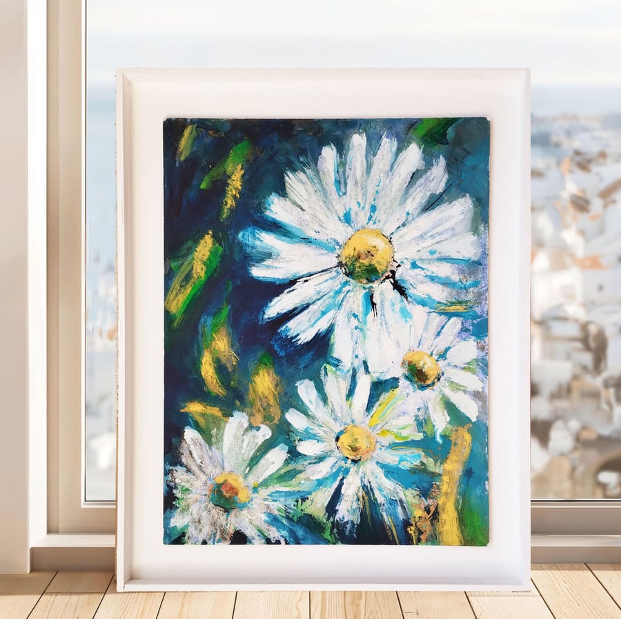 Daisy Splash Mixed Media
