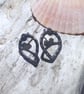 Oxidised Copper Teardrop Stud Earrings (ERCUSTTD2) - UK Free Post - Image 4
