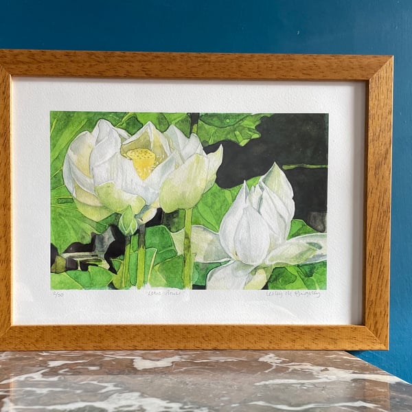 'Lotus Flower' framed Limited Edition giclée print