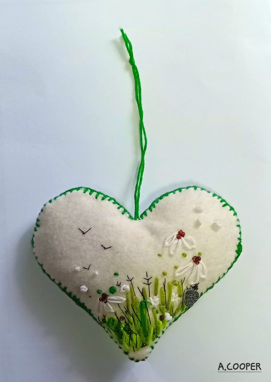 FLOWER MEADOW LAVANDER BAG handmade Original 