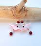 Shell Bird & Rose Gold Hoop Earrings, Birthday, Anniversary, Gifts For Her