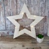 Wooden star with lights