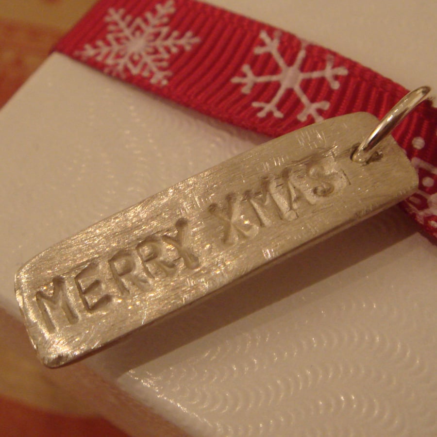 SALE Fine Silver Gift Tag