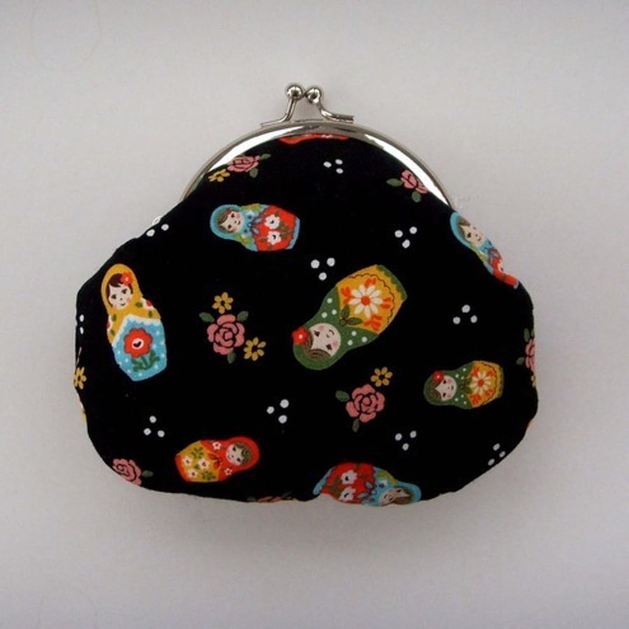 Little Russian Dolls Fabric Credit Card/Coin Purse