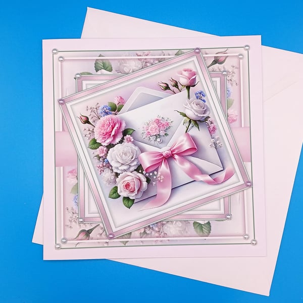 Birthday Card,Female, Handmade, large