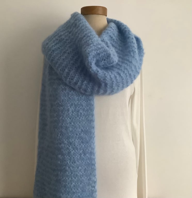  SCARF,' Atmosphere'. Alpaca, merino blend. .Supersoft. Lightweight. 