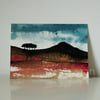 Landscape with trees - Original ACEO