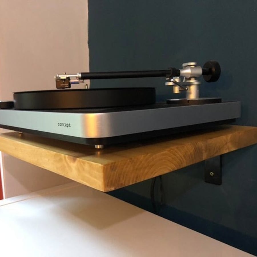 Rustic AV Turntable Shelf