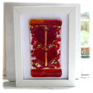  Fused Glass Heart Picture Box Framed Handcrafted Love Hearts