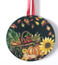 Autumn theme handpainted wooden decoration.   - Image 3