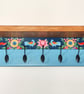 Handcrafted Folk-Style Solid Pine Coat Rack with Shelf & 7 Double Hooks - Image 2