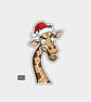 Unique Funny Christmas Sticker Xmas Decal For Adults - Cheeky Posing Giraffe