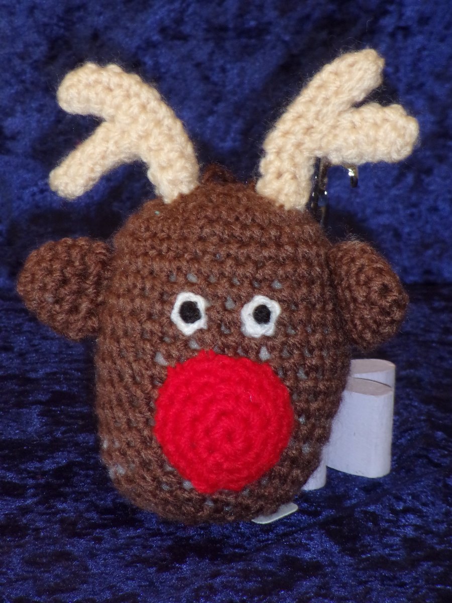 Crocheted Reindeer Head