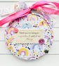 Personalised Teacher Gift Rainbow Hoop Thank You For Being Part Of My Story End 