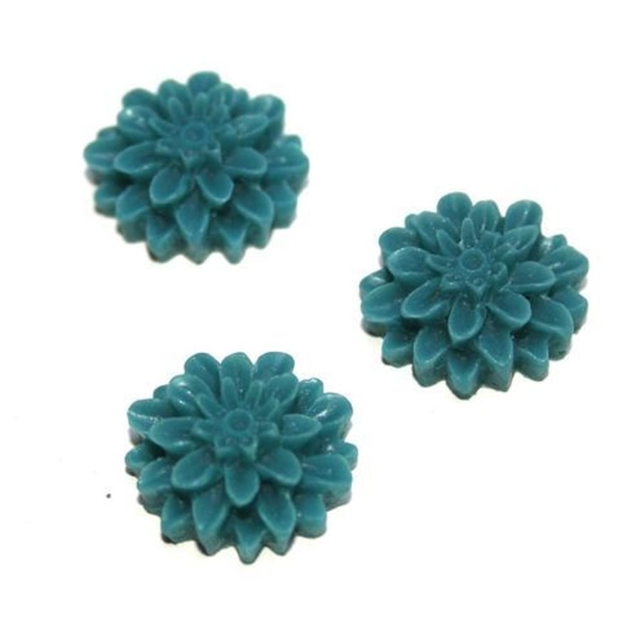 Resin Dahlia Flower Cabochon 