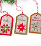 Folk Art Personalised Felt Gift Tags Labels