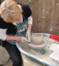 Soup cereal noodle rice serving bowl dish hand thrown stoneware pottery heart - Image 4