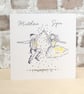 Wedding Card Jump Blonde  -  Personalised name option available - Image 3