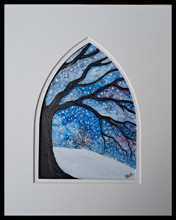 Snowy Stillness, an original painting