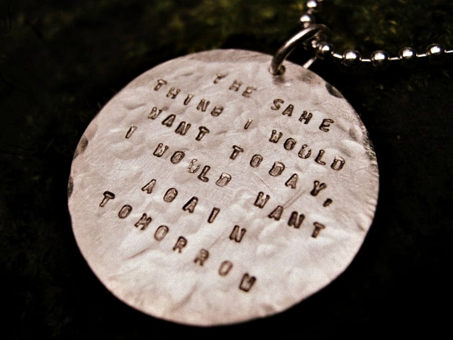 Personalised silver - Beaten Track - The Pendant