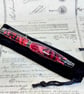 Dark Chrome, red & black resin Rollerball Pen - Image 1