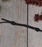 Olive Green Sea Glass and Copper Adjustable Waxed Cotton Cord Necklace - Image 4