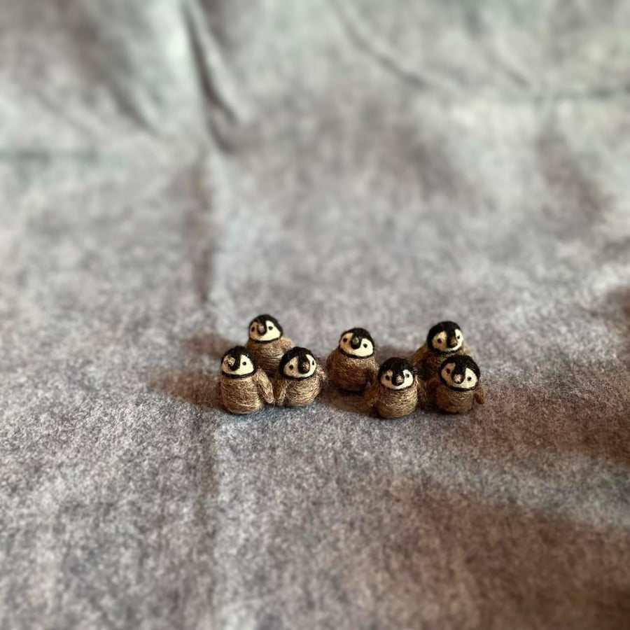 Felted Penguin Chick - tiny baby penguin gift for animal lover
