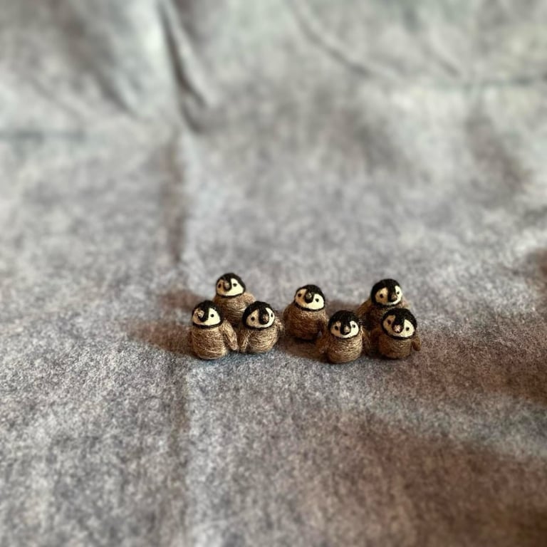 Felted Penguin Chick - tiny baby penguin gift for animal lover