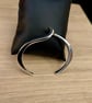 "Delineate" - Hand Forged Sterling Silver Torc Bangle - Made to any size - Twist - Image 3