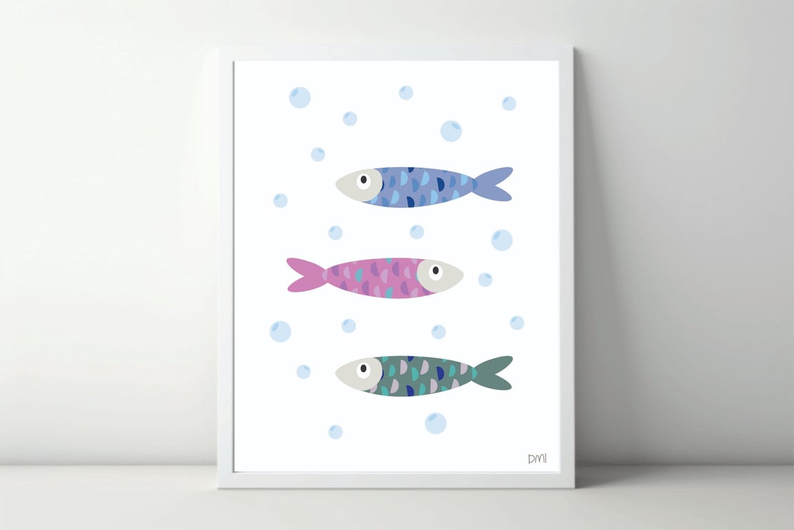 Fun Fish A4 Art Print