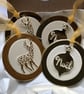 Handmade Gold Reindeer Christmas Ornament, Elegant Tree Decor - Image 5