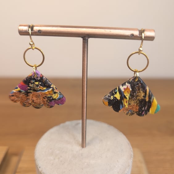 Summer bloom scrap fan dangle