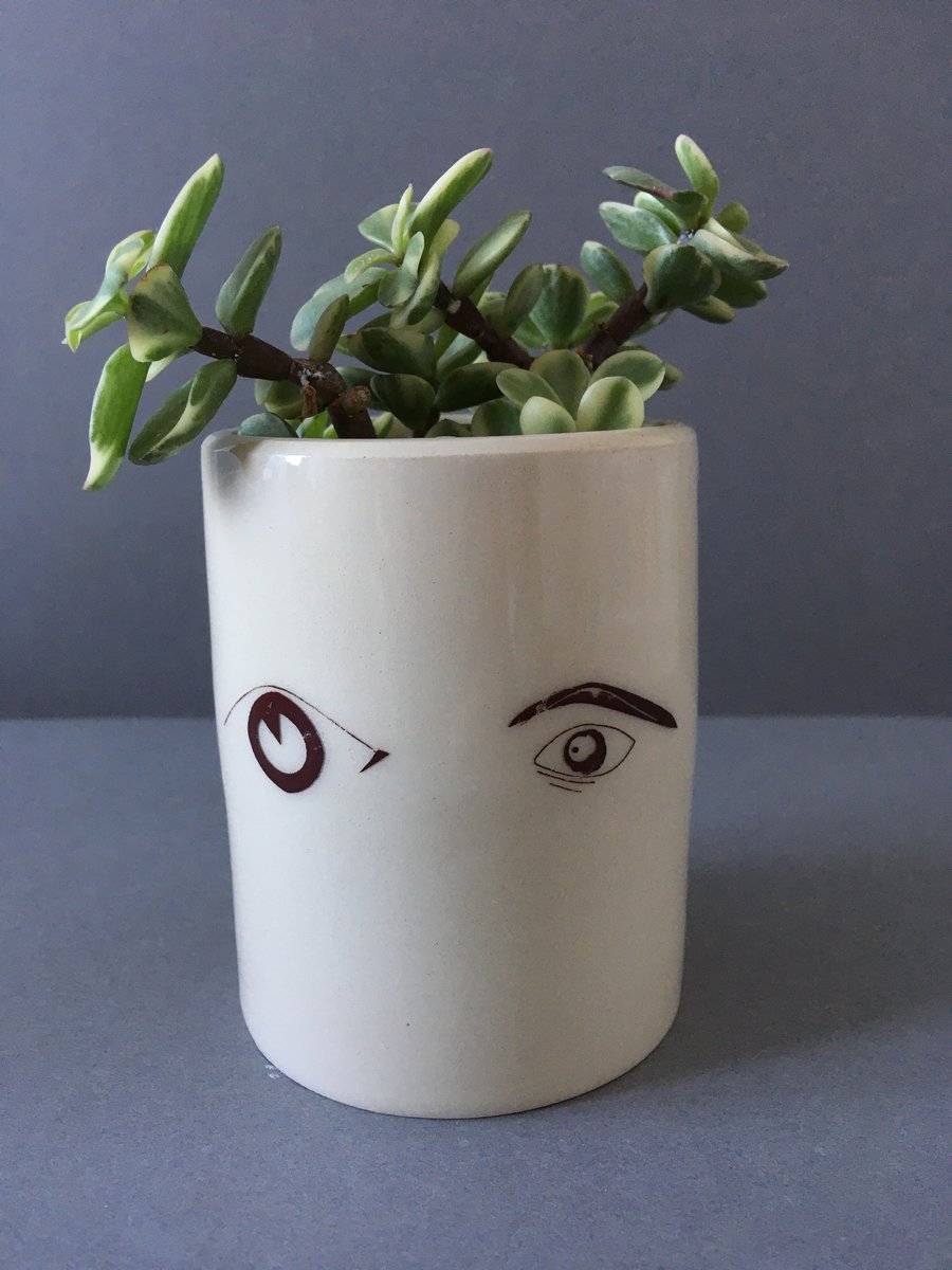 Eye, Eye Cup. Pot. Ceramic.Handmade.Gift. Novelty. Tea light.
