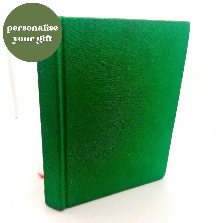 Handbound and hand covered Cotton covered notebook