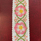 Dog Rose Counted Cross Stitch Bookmark Kit