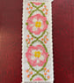 Dog Rose Counted Cross Stitch Bookmark Kit