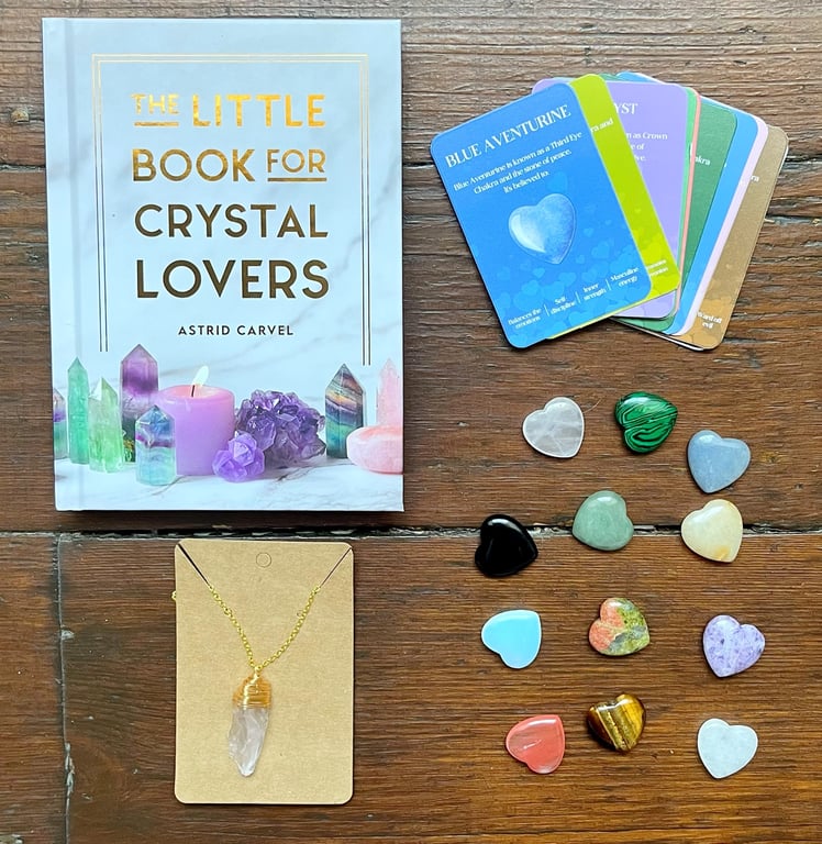 Crystal book bundle, chakras, crystal jewellery, healing books