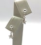 Small 925 Sterling Silver Star Drop Earrings